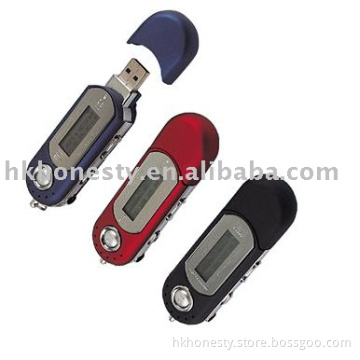 Mp3 player with FM, voice recorder, and LCD display